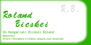 roland bicskei business card